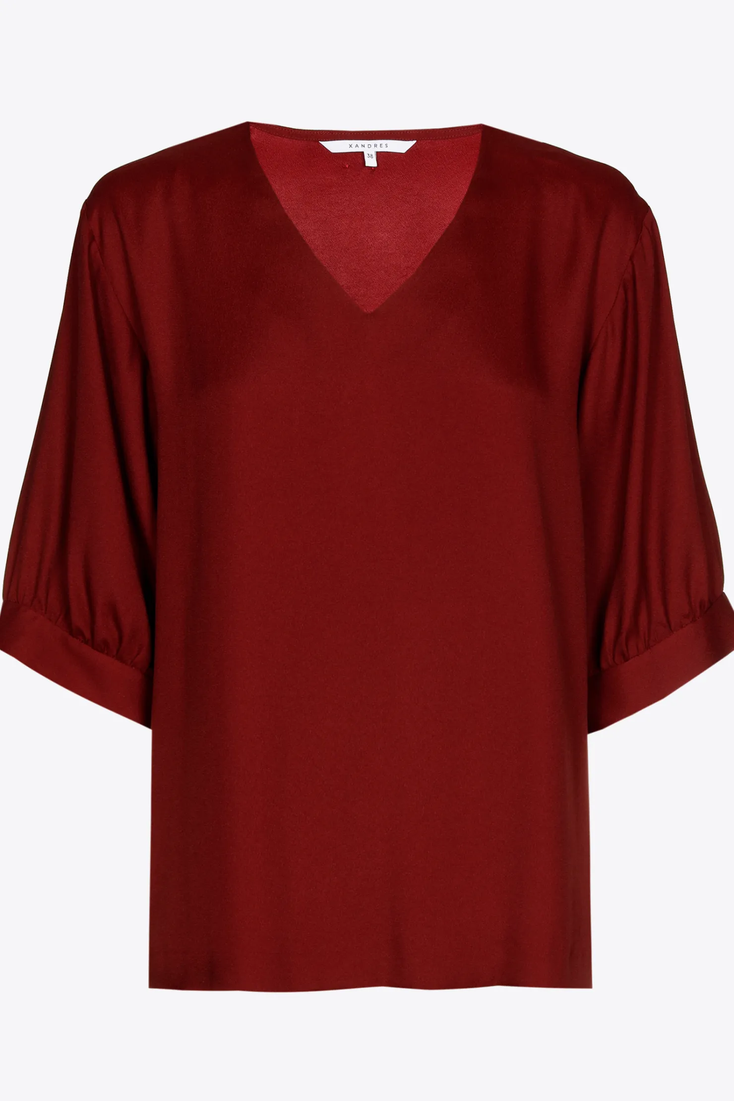 DAMES Xandres Blouse met gefronste mouwen