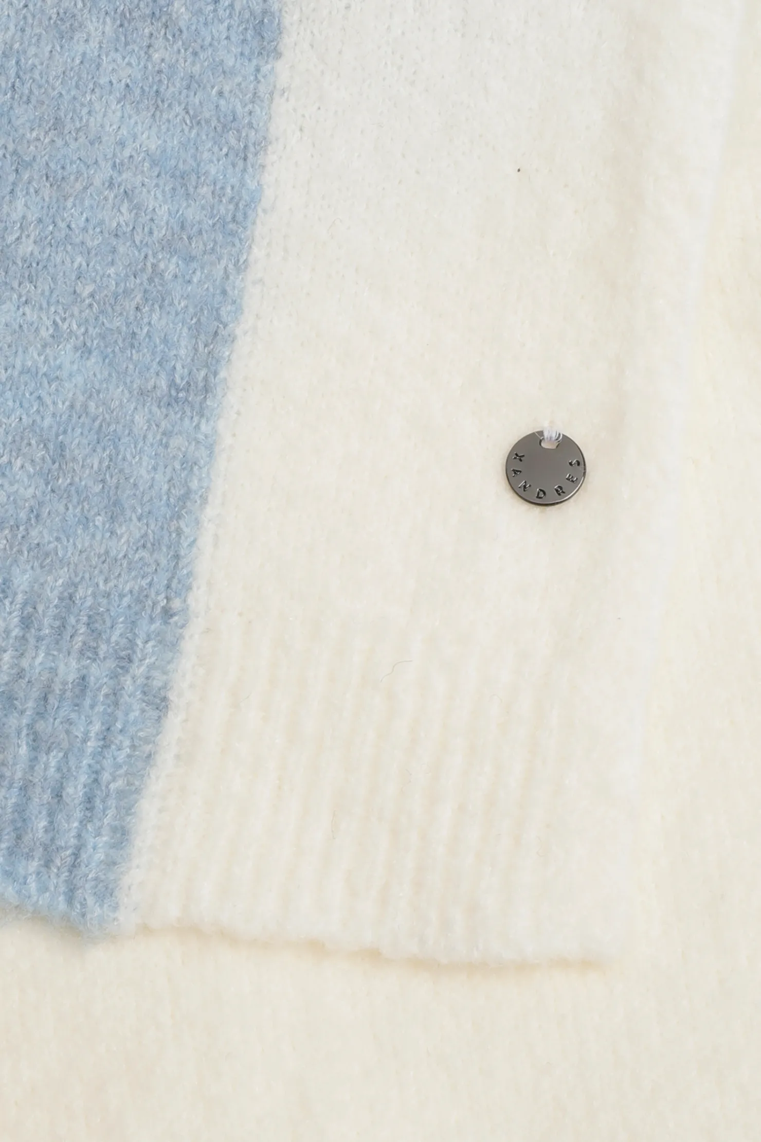 DAMES Xandres Colorblock sjaal van wolmix