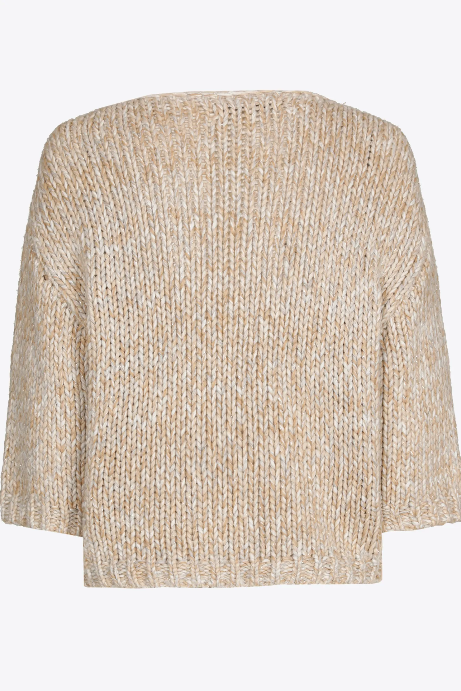 DAMES Xandres Grofgebreide pull met gouddraad