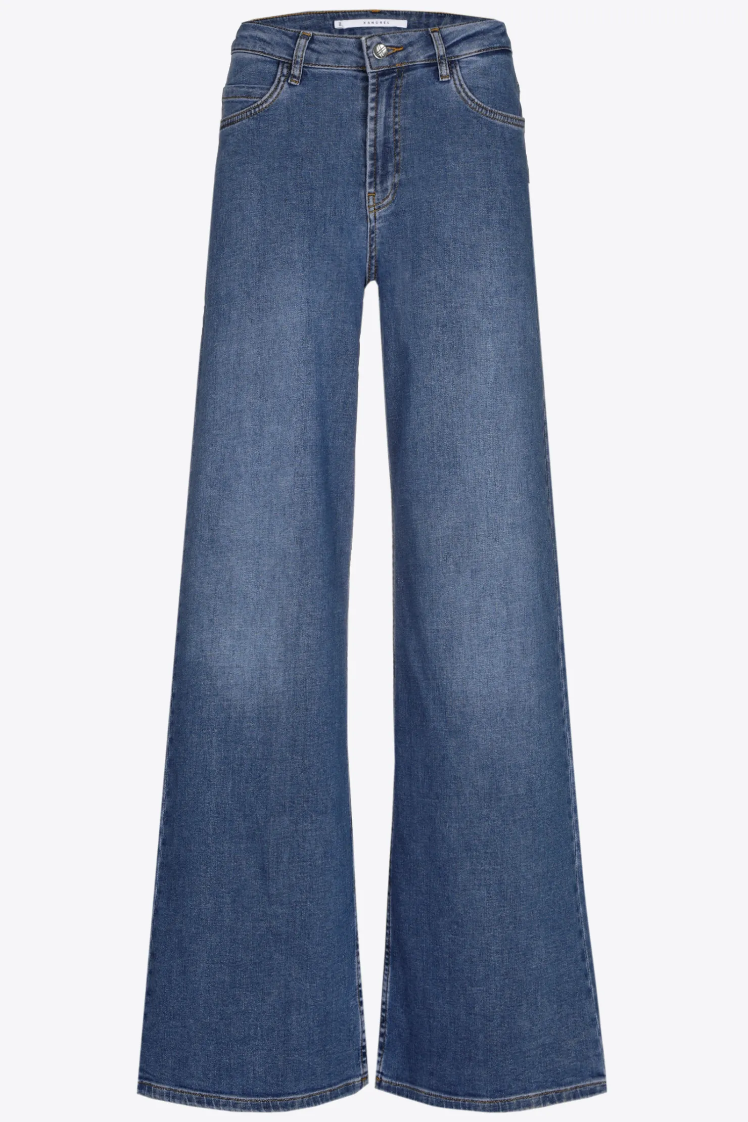 DAMES Xandres Jeansbroek met wijde pijpen