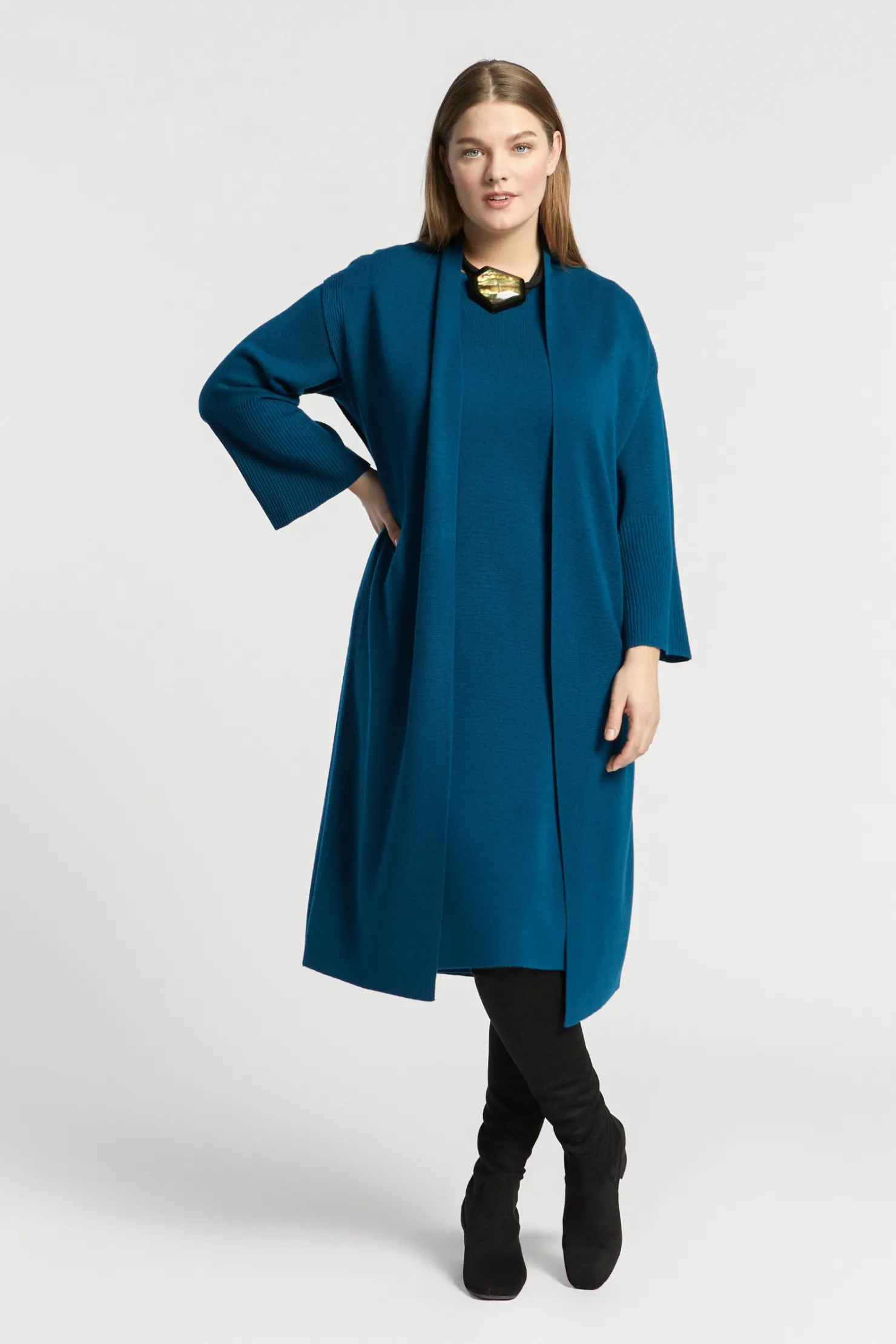 lange_gebreide_gilet_6.webp DAMES Xandres Lange gebreide gilet