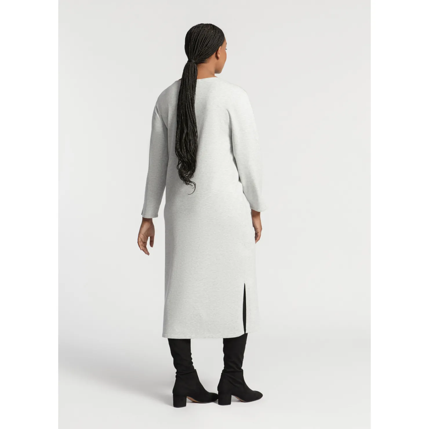 lange_gebreide_jurk_met_split_13.webp DAMES Xandres Lange gebreide jurk met split