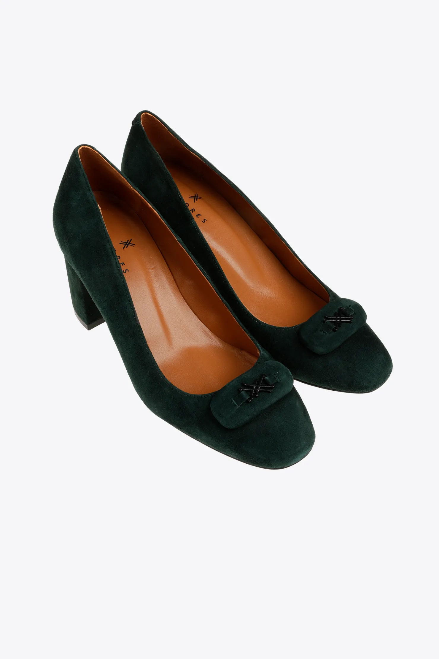 DAMES Xandres Lederen blokhak