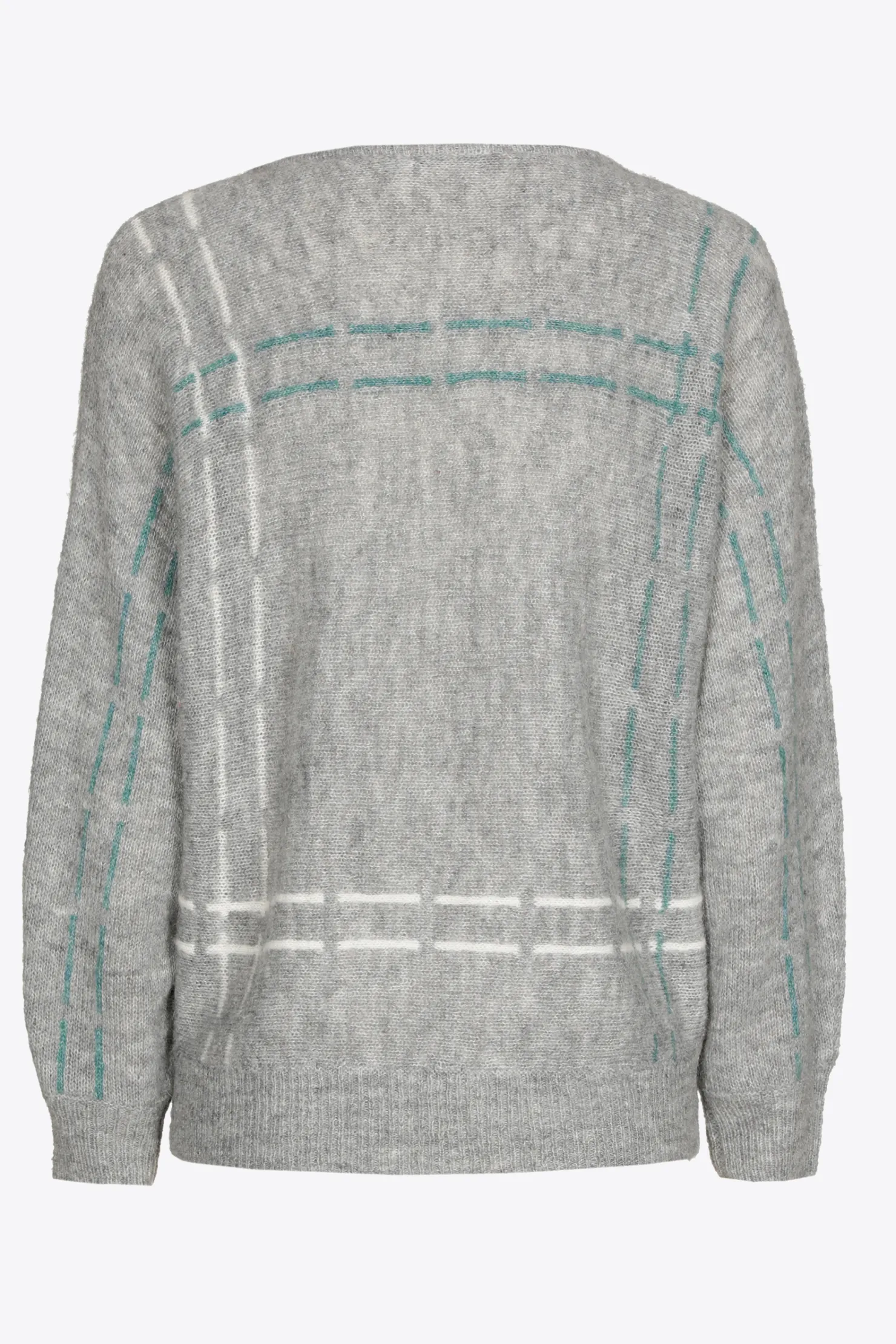 DAMES Xandres Mohair pull met gebreide strepen