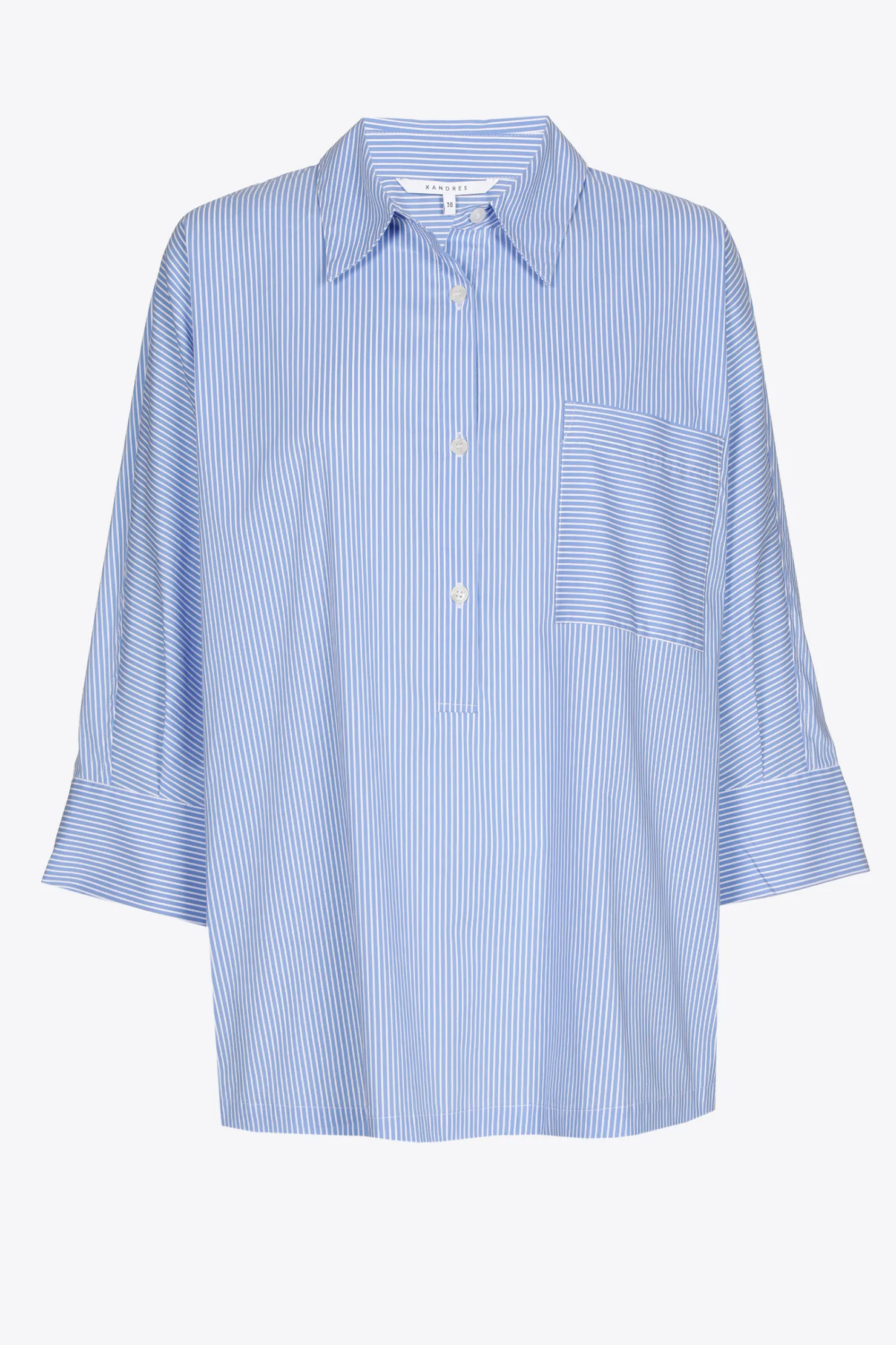 DAMES Xandres Oversized gestreept hemd