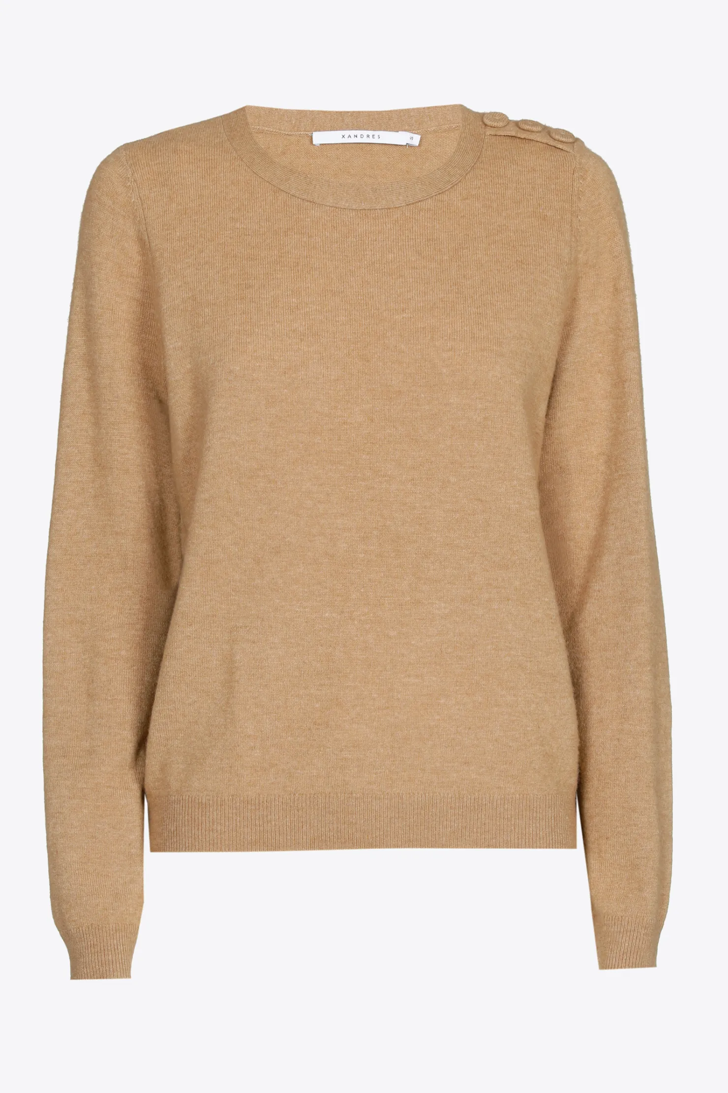 DAMES Xandres Pull met knopen op schouder