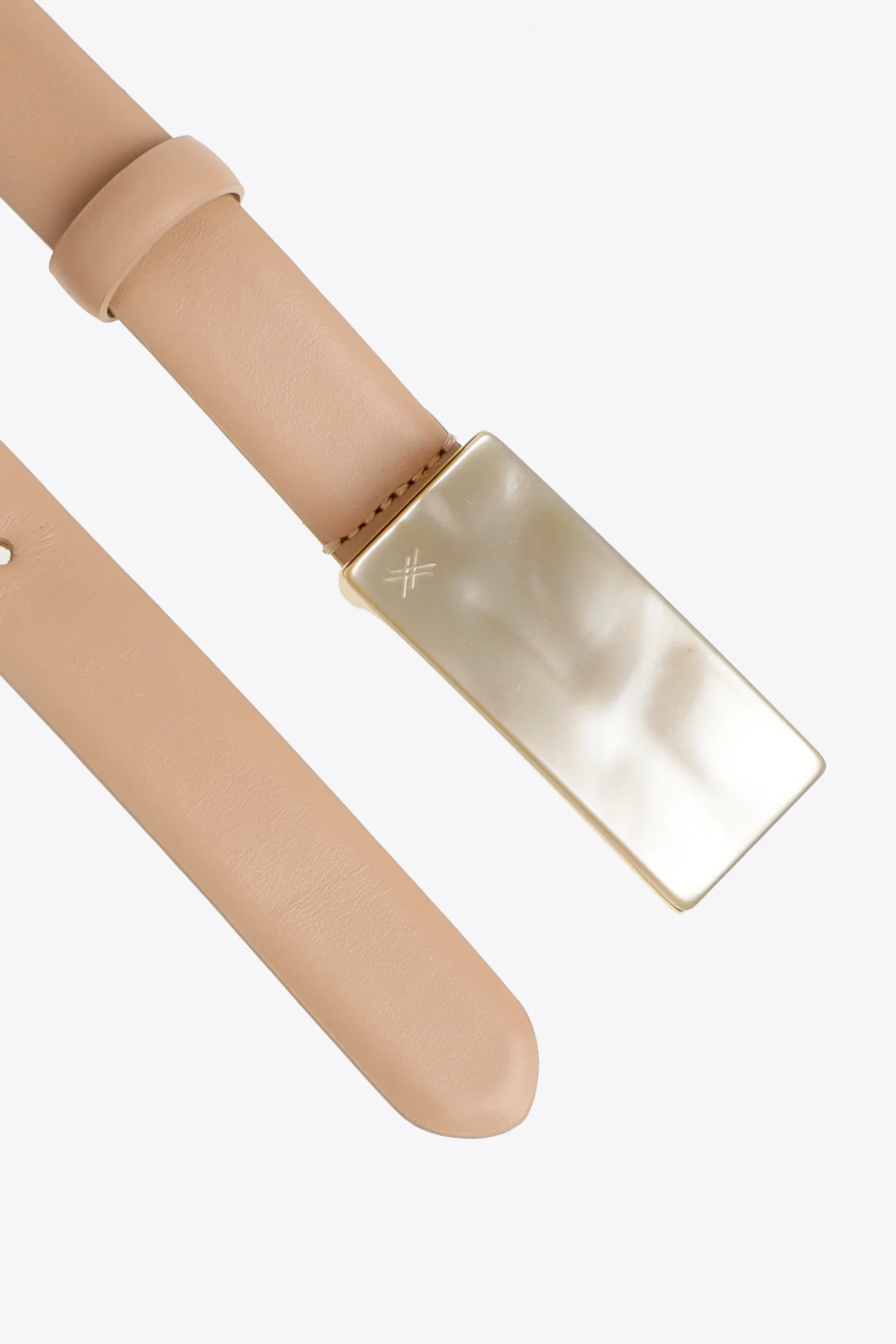 DAMES Xandres Smalle lederen riem