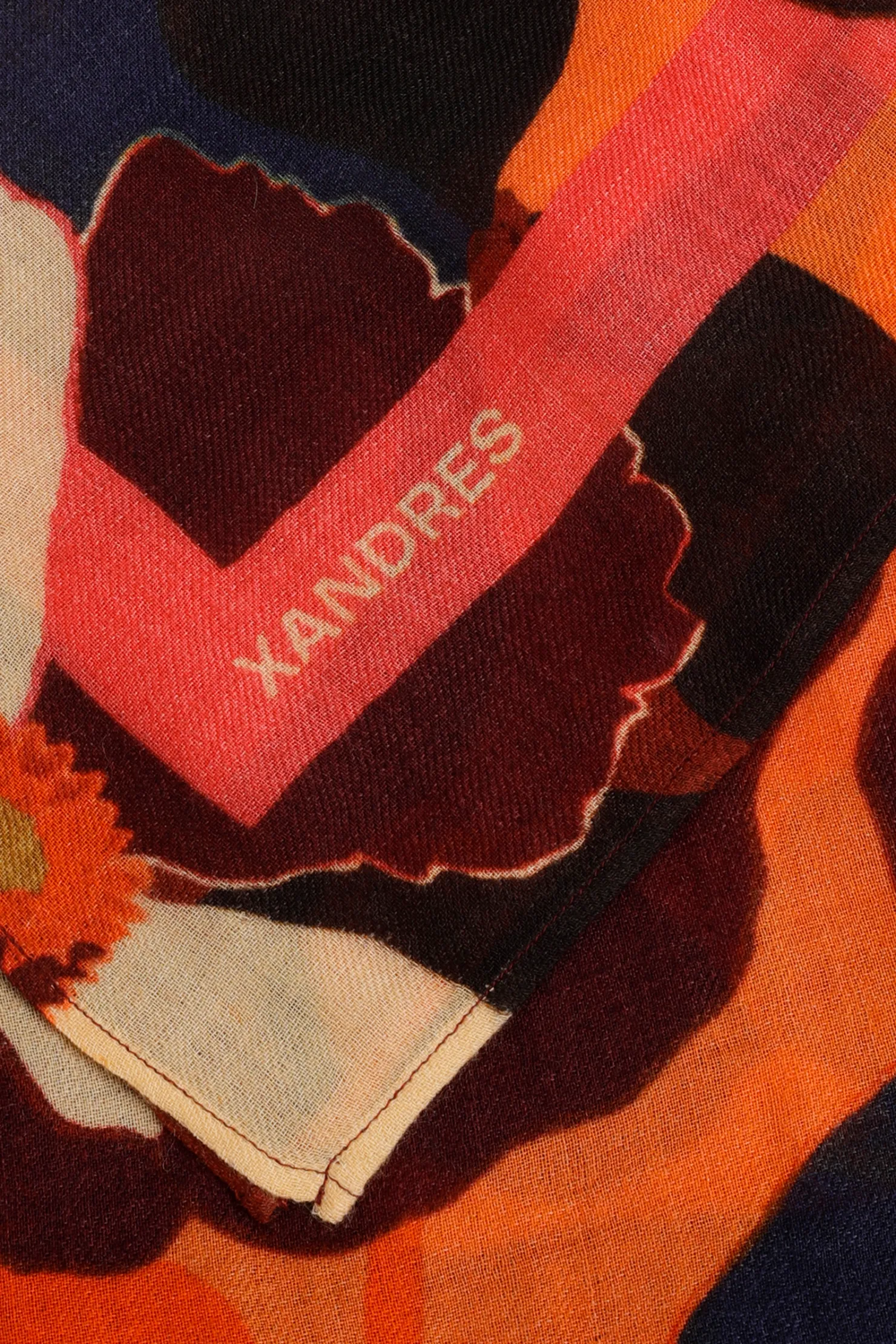 DAMES Xandres Wollen sjaal met bloemenprint