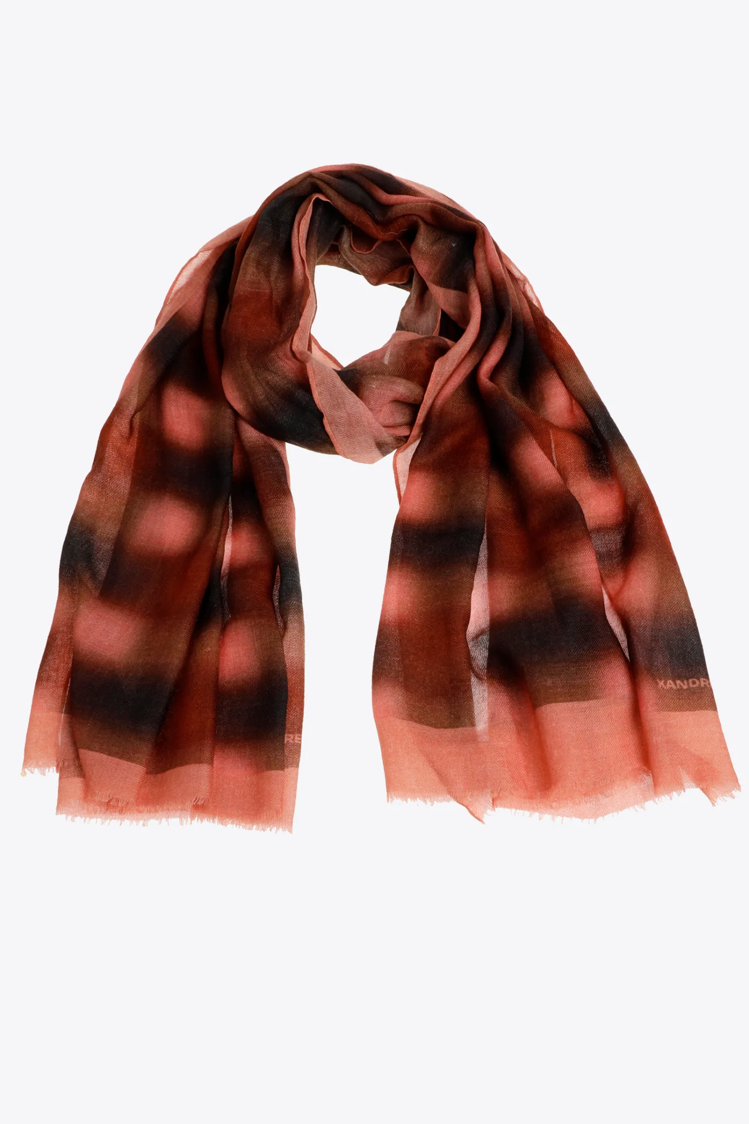 DAMES Xandres Wollen sjaal met blurred print