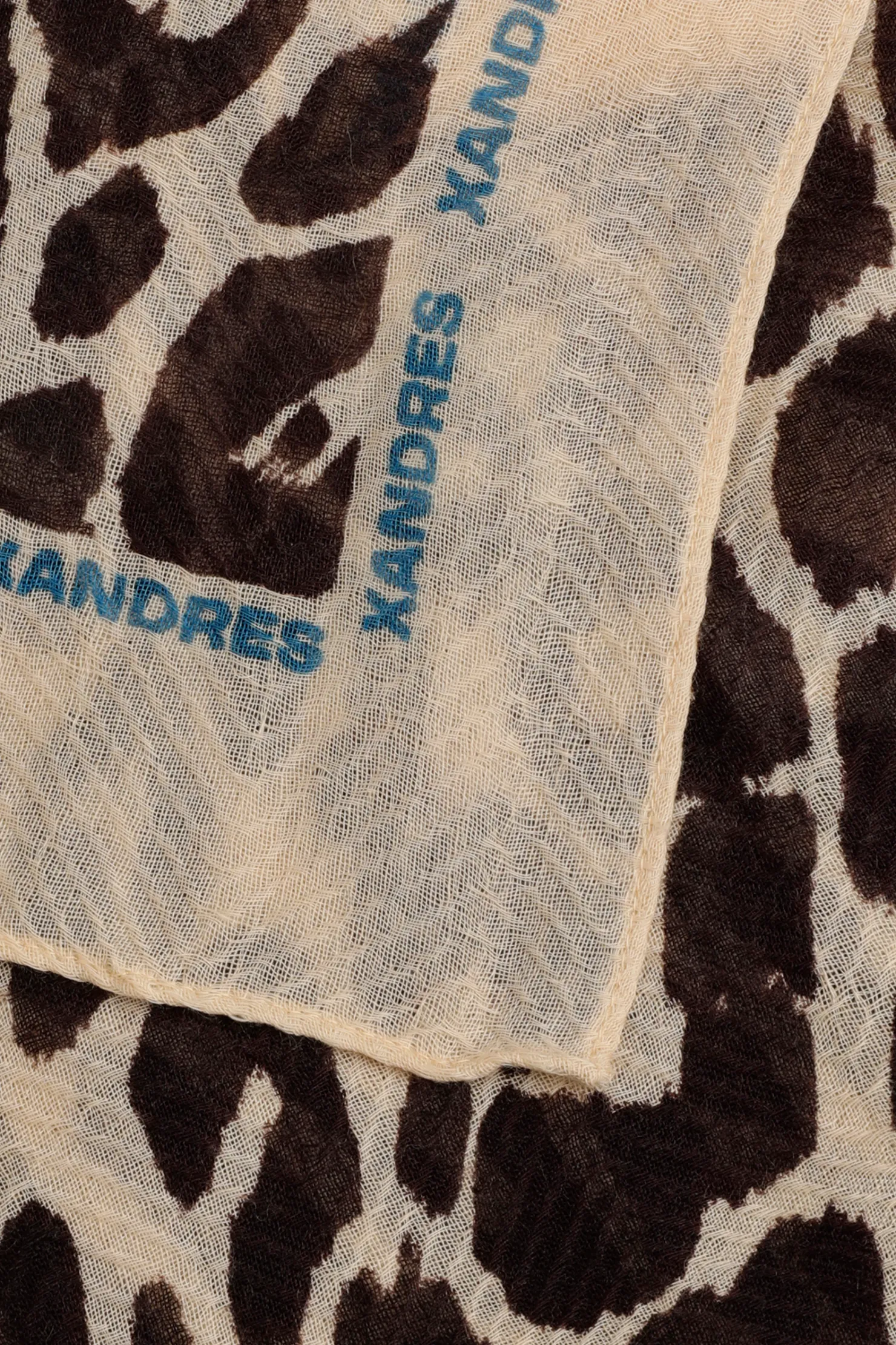 DAMES Xandres Wollen sjaal met luipaardprint