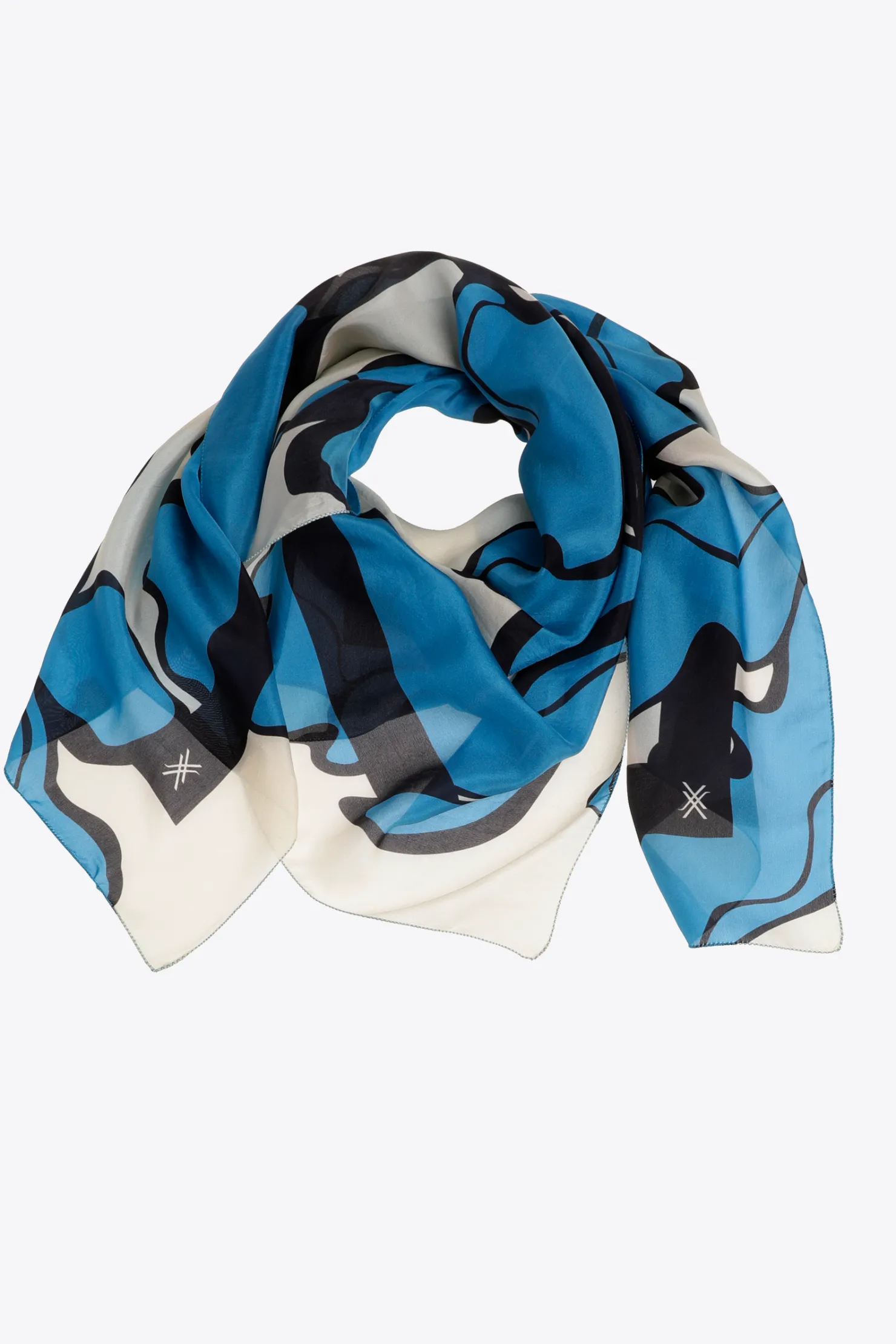 DAMES Xandres Zijden sjaal met bloemenprint