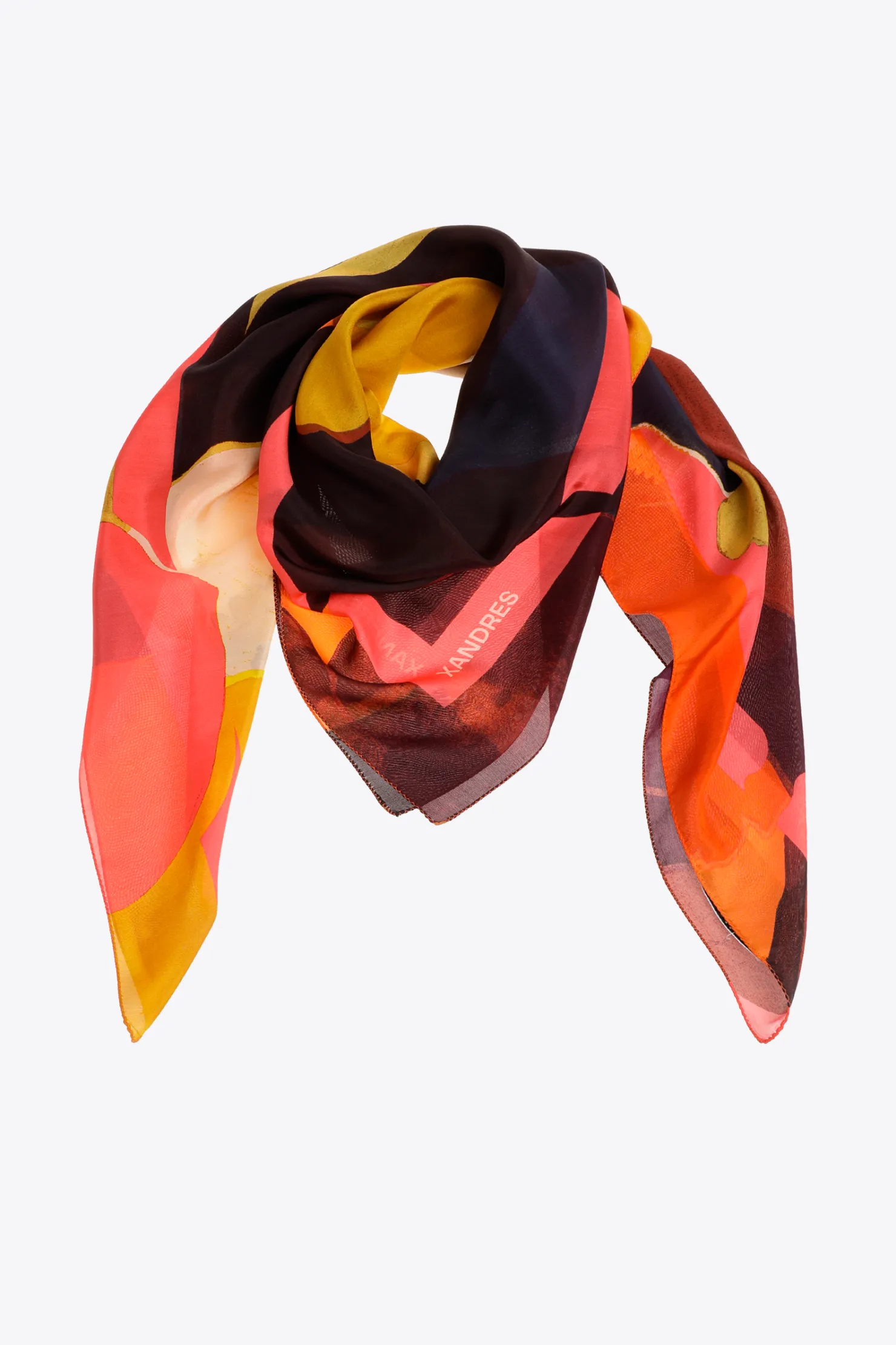 DAMES Xandres Zijden sjaal met bloemenprint